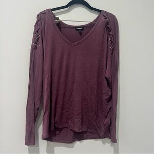 Express Women's Mauve Long Sleeve Top